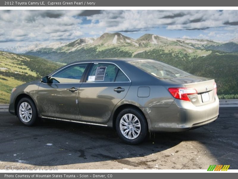 Cypress Green Pearl / Ivory 2012 Toyota Camry LE
