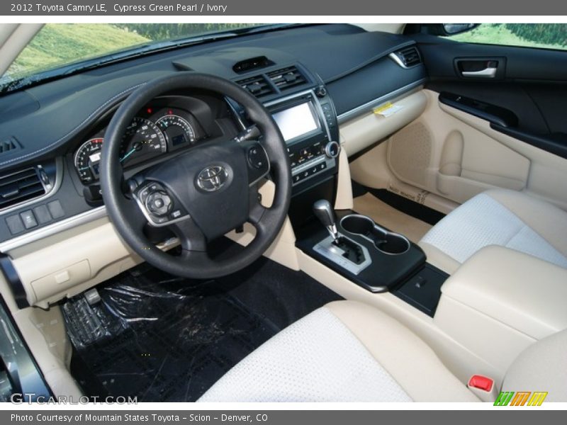 Cypress Green Pearl / Ivory 2012 Toyota Camry LE