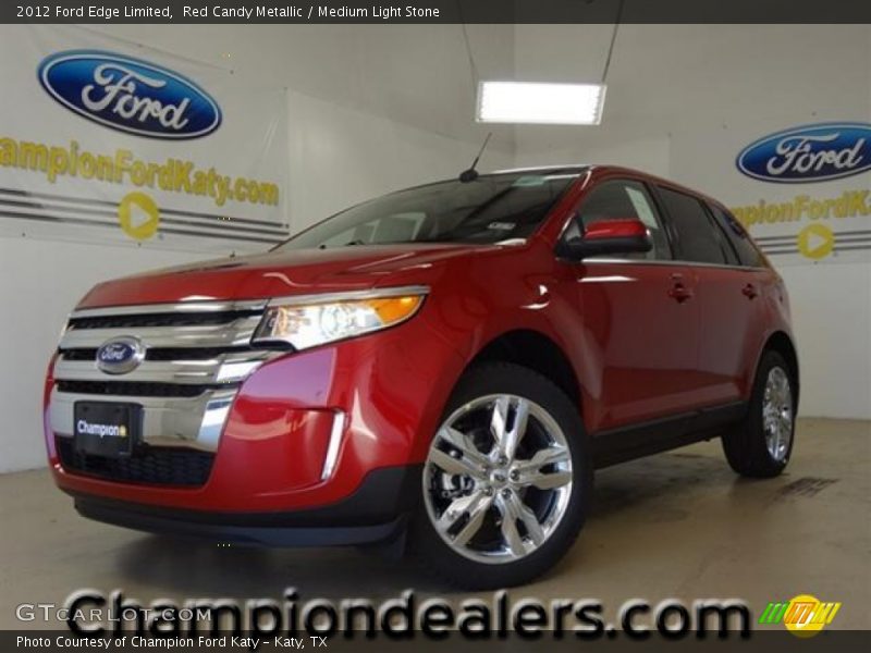 Red Candy Metallic / Medium Light Stone 2012 Ford Edge Limited