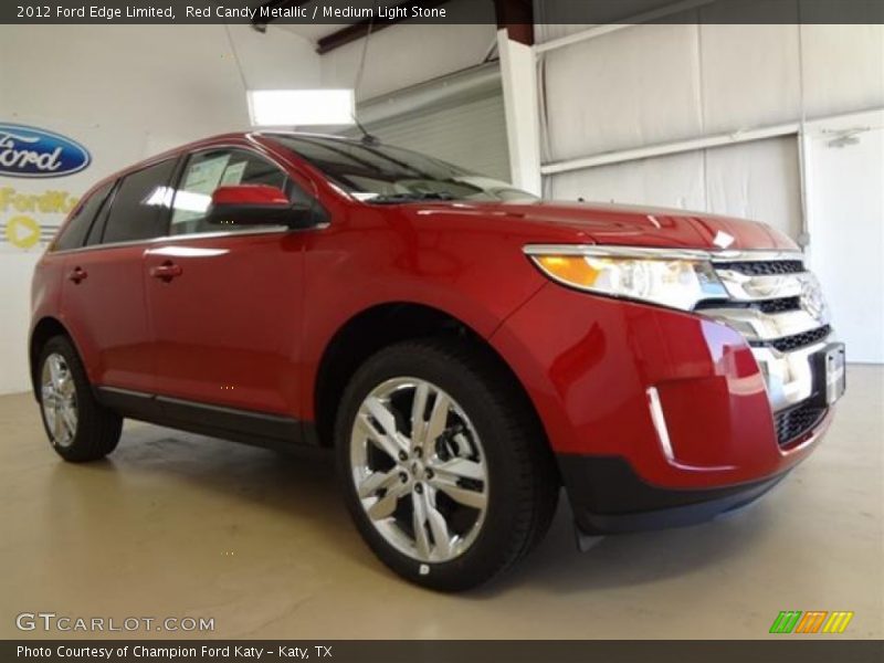 Red Candy Metallic / Medium Light Stone 2012 Ford Edge Limited