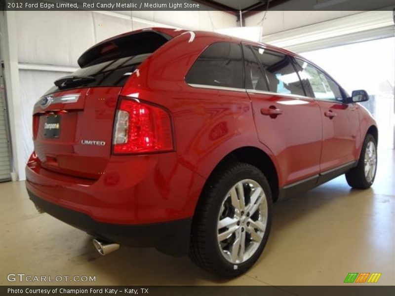Red Candy Metallic / Medium Light Stone 2012 Ford Edge Limited