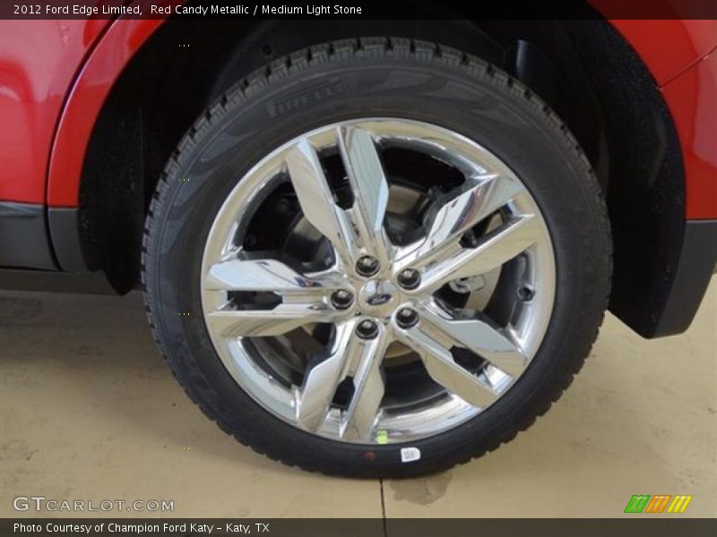 Red Candy Metallic / Medium Light Stone 2012 Ford Edge Limited
