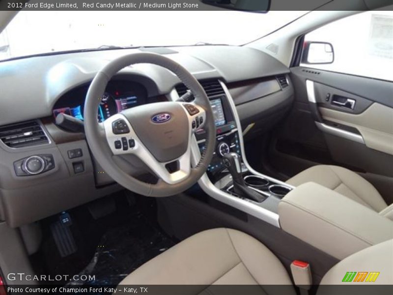 Red Candy Metallic / Medium Light Stone 2012 Ford Edge Limited