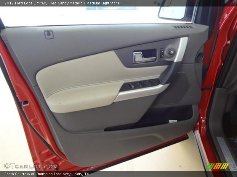 Red Candy Metallic / Medium Light Stone 2012 Ford Edge Limited