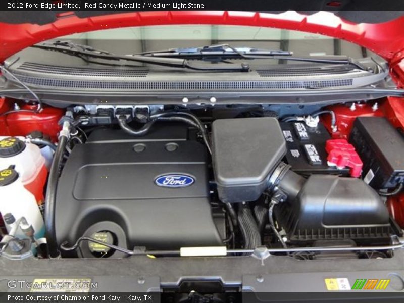 Red Candy Metallic / Medium Light Stone 2012 Ford Edge Limited