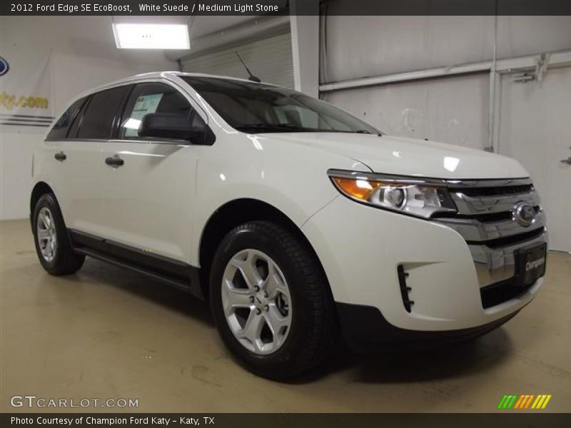 White Suede / Medium Light Stone 2012 Ford Edge SE EcoBoost