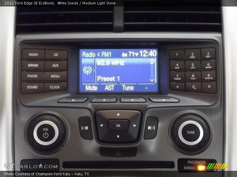 White Suede / Medium Light Stone 2012 Ford Edge SE EcoBoost