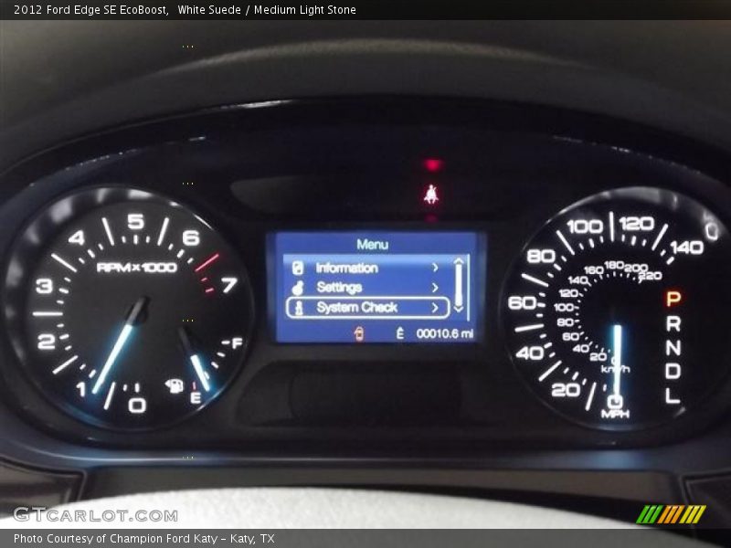 White Suede / Medium Light Stone 2012 Ford Edge SE EcoBoost