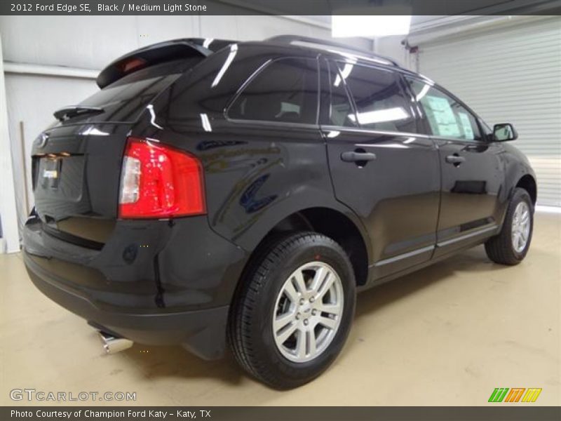 Black / Medium Light Stone 2012 Ford Edge SE