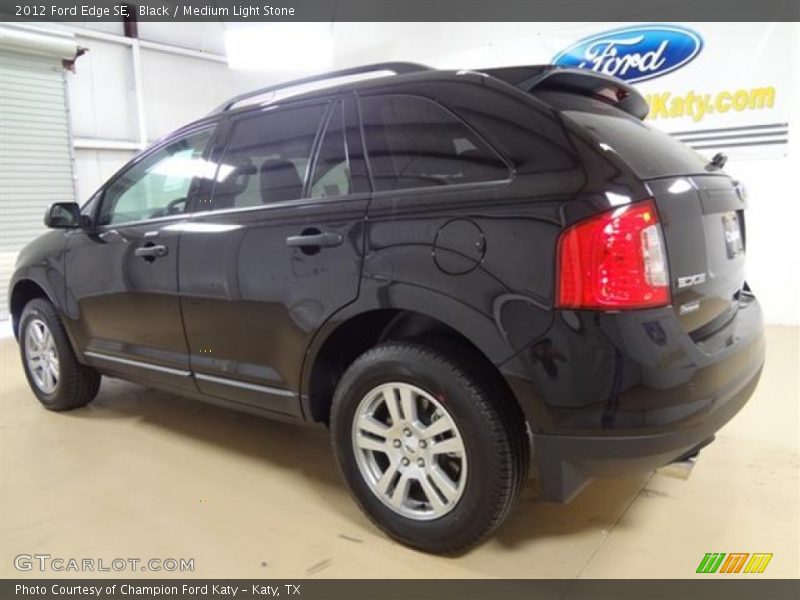 Black / Medium Light Stone 2012 Ford Edge SE