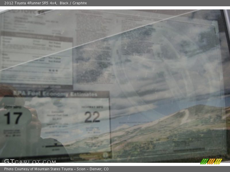 Black / Graphite 2012 Toyota 4Runner SR5 4x4
