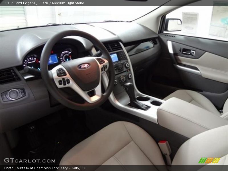 Black / Medium Light Stone 2012 Ford Edge SE