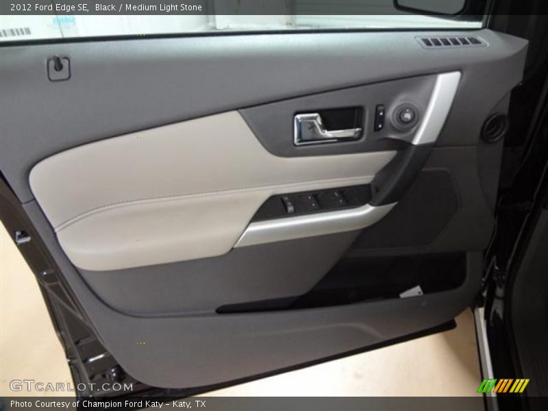 Black / Medium Light Stone 2012 Ford Edge SE