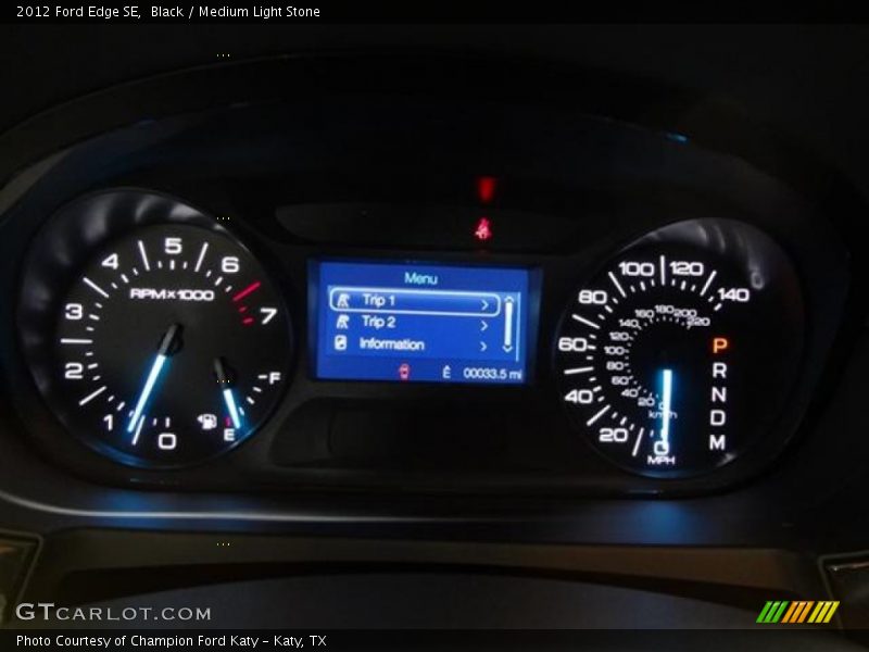 Black / Medium Light Stone 2012 Ford Edge SE