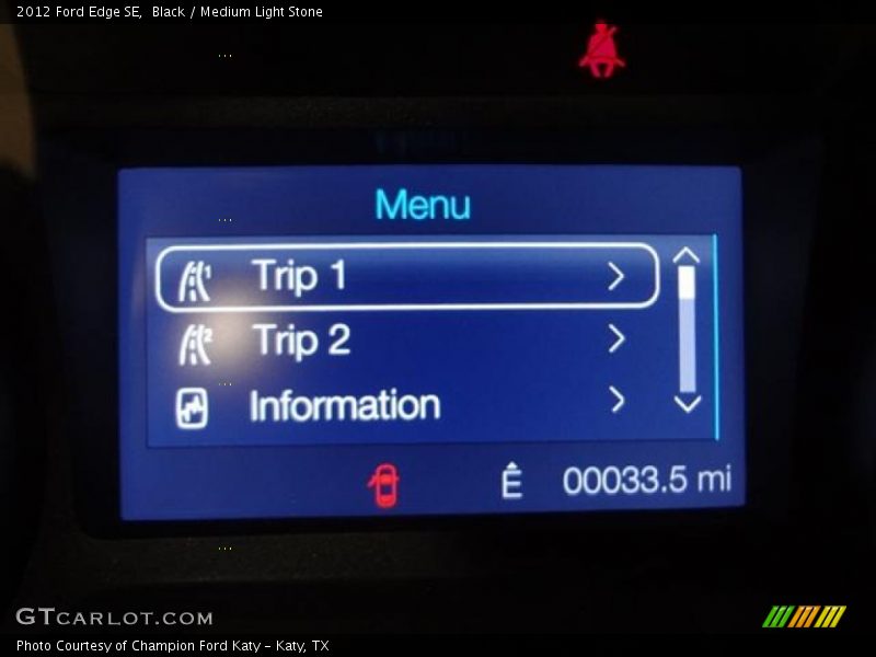 Black / Medium Light Stone 2012 Ford Edge SE