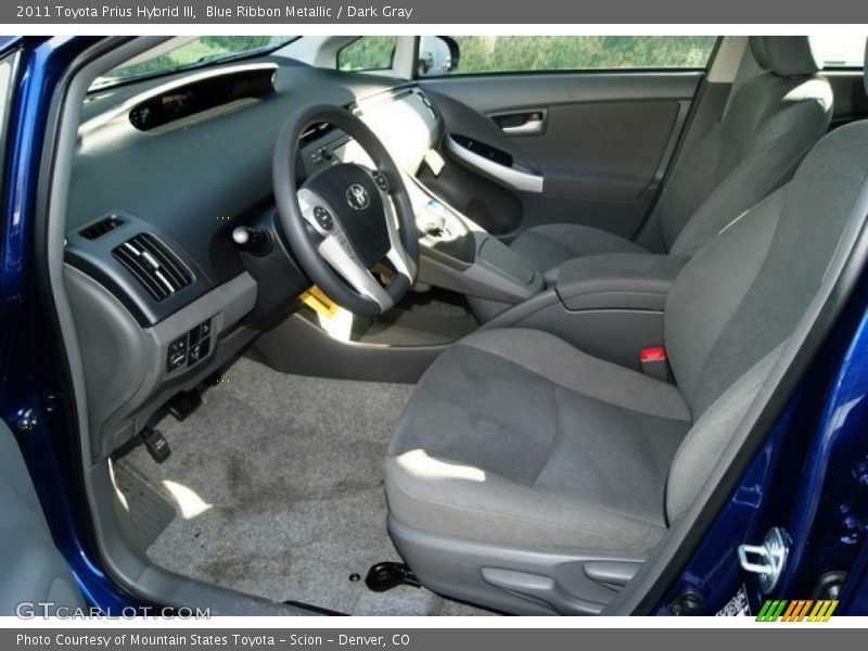 Blue Ribbon Metallic / Dark Gray 2011 Toyota Prius Hybrid III
