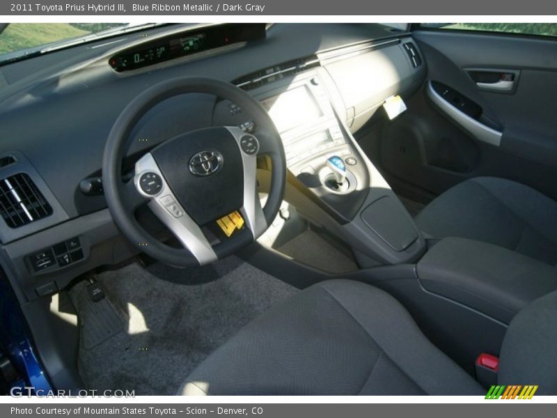 Blue Ribbon Metallic / Dark Gray 2011 Toyota Prius Hybrid III