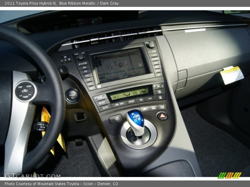 Blue Ribbon Metallic / Dark Gray 2011 Toyota Prius Hybrid III