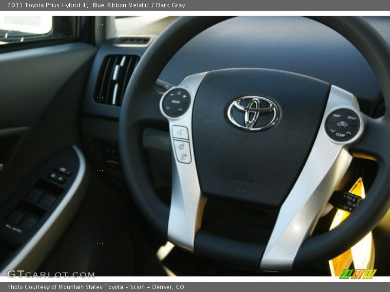 Blue Ribbon Metallic / Dark Gray 2011 Toyota Prius Hybrid III