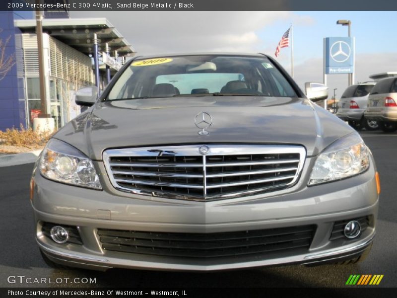 Sand Beige Metallic / Black 2009 Mercedes-Benz C 300 4Matic