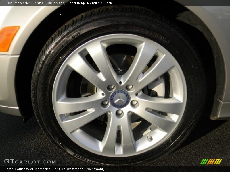 Sand Beige Metallic / Black 2009 Mercedes-Benz C 300 4Matic