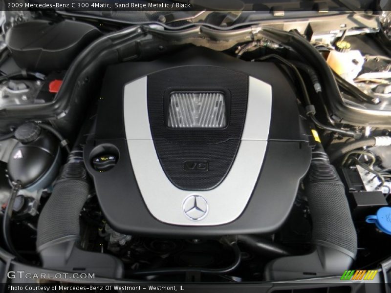 Sand Beige Metallic / Black 2009 Mercedes-Benz C 300 4Matic