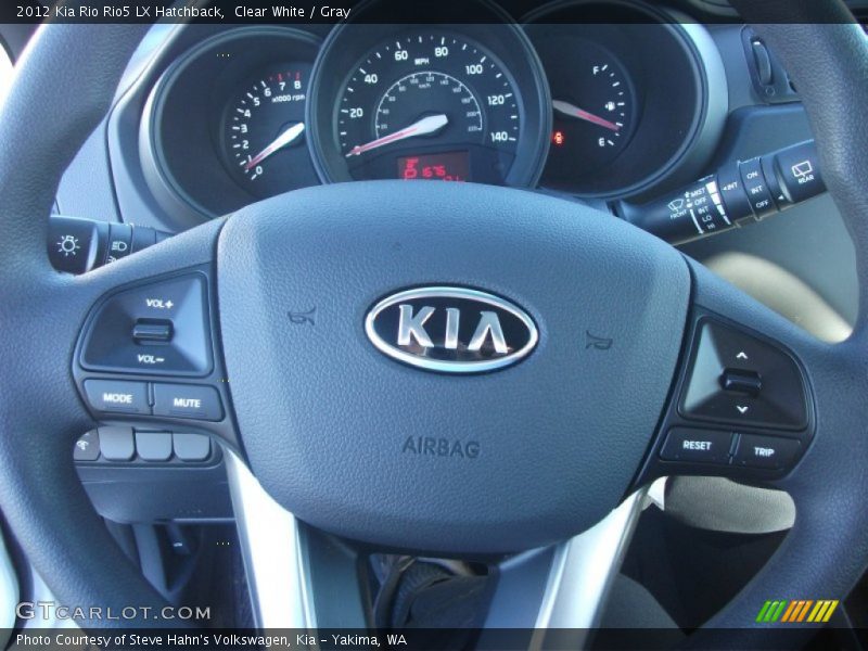 Clear White / Gray 2012 Kia Rio Rio5 LX Hatchback