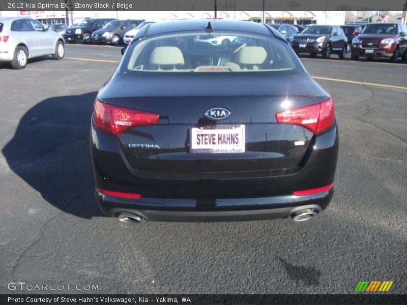Ebony Black / Beige 2012 Kia Optima EX
