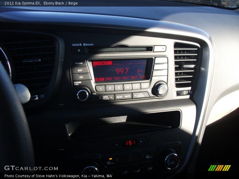 Ebony Black / Beige 2012 Kia Optima EX