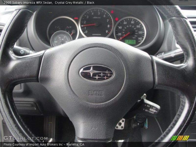 Crystal Grey Metallic / Black 2005 Subaru Impreza WRX Sedan