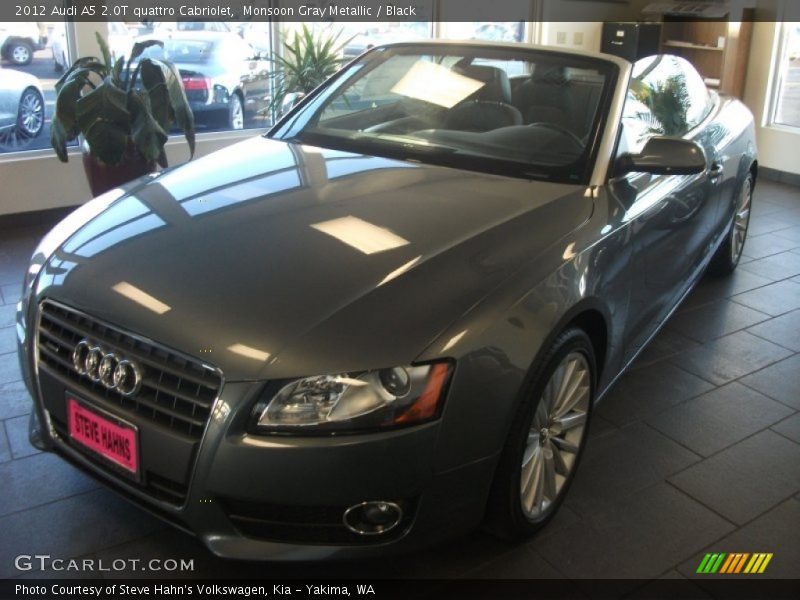 Monsoon Gray Metallic / Black 2012 Audi A5 2.0T quattro Cabriolet