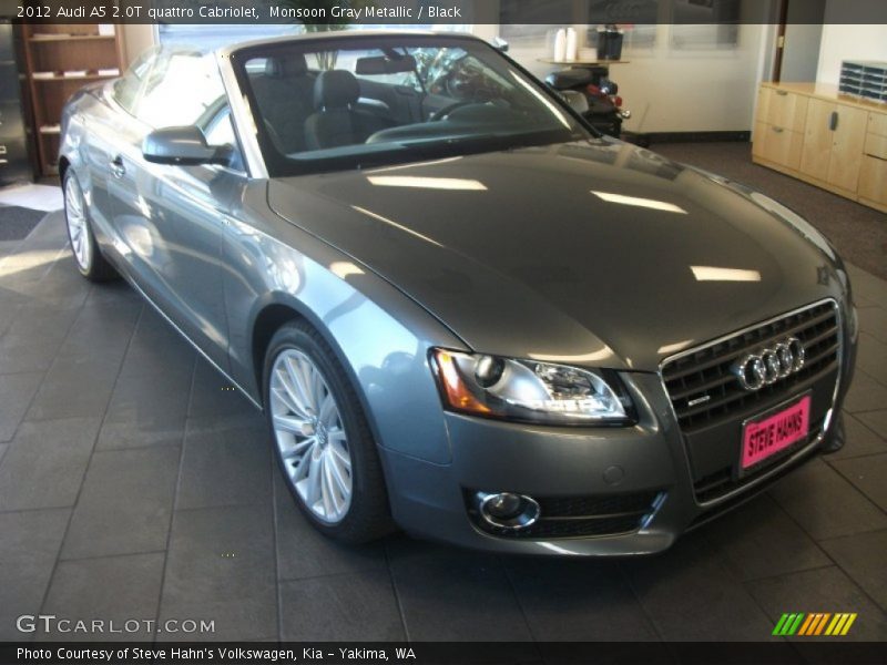 Monsoon Gray Metallic / Black 2012 Audi A5 2.0T quattro Cabriolet