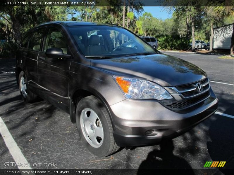 Polished Metal Metallic / Ivory 2010 Honda CR-V LX