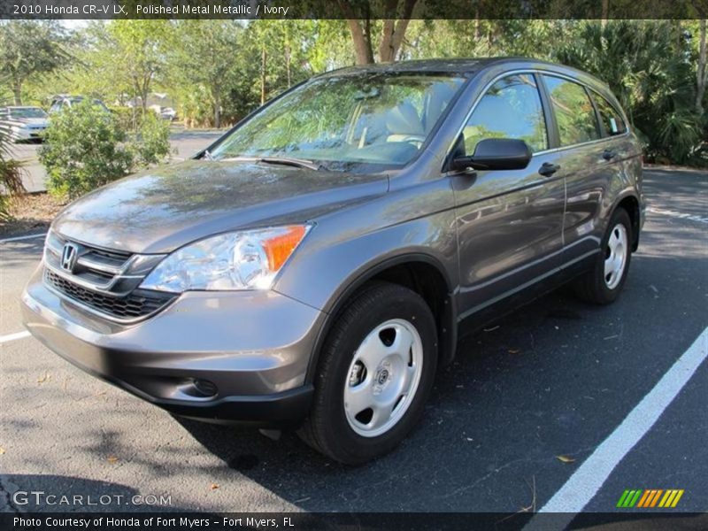 Polished Metal Metallic / Ivory 2010 Honda CR-V LX
