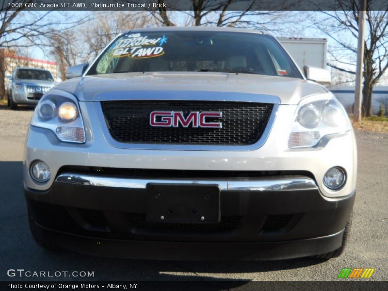 Platinum Ice Tricoat / Brick 2008 GMC Acadia SLT AWD