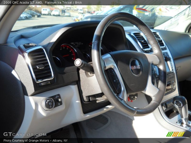 Platinum Ice Tricoat / Brick 2008 GMC Acadia SLT AWD