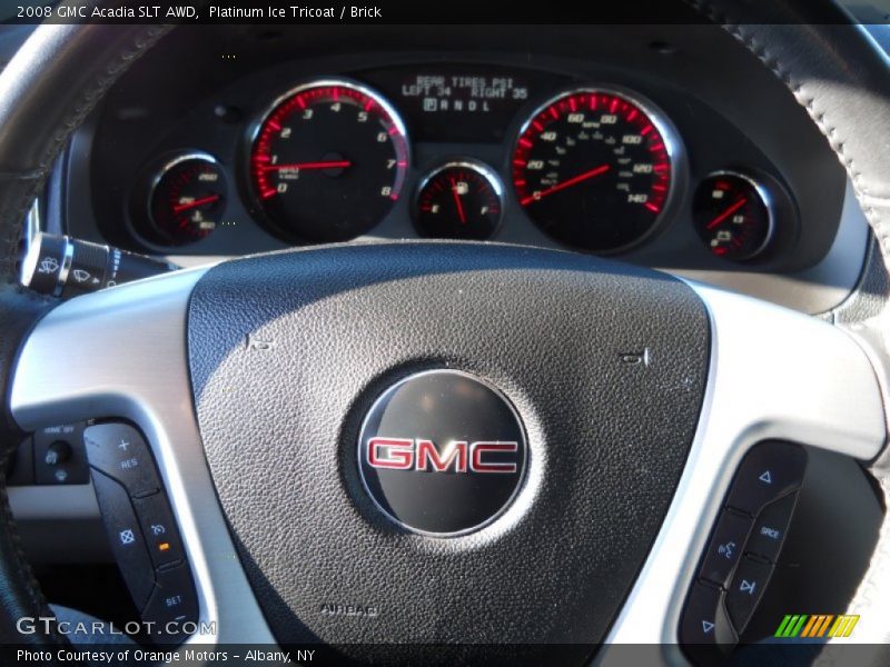 Platinum Ice Tricoat / Brick 2008 GMC Acadia SLT AWD