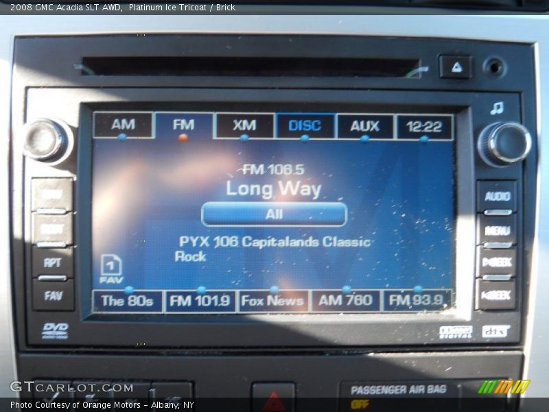 Platinum Ice Tricoat / Brick 2008 GMC Acadia SLT AWD