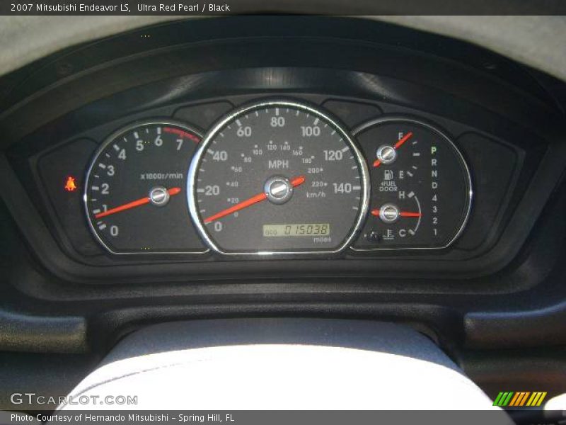 Ultra Red Pearl / Black 2007 Mitsubishi Endeavor LS
