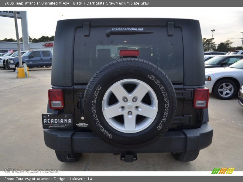 Black / Dark Slate Gray/Medium Slate Gray 2009 Jeep Wrangler Unlimited X 4x4
