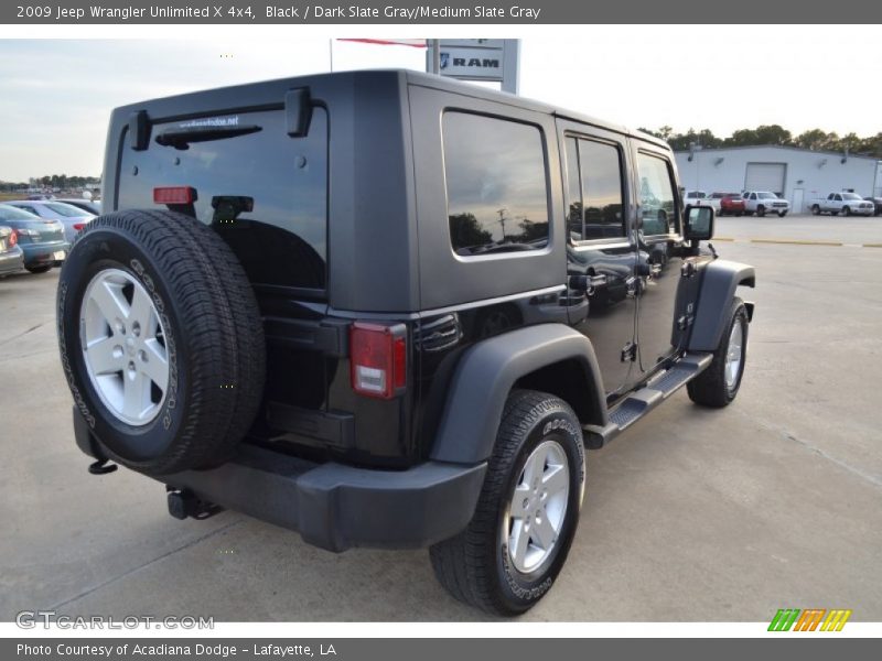 Black / Dark Slate Gray/Medium Slate Gray 2009 Jeep Wrangler Unlimited X 4x4