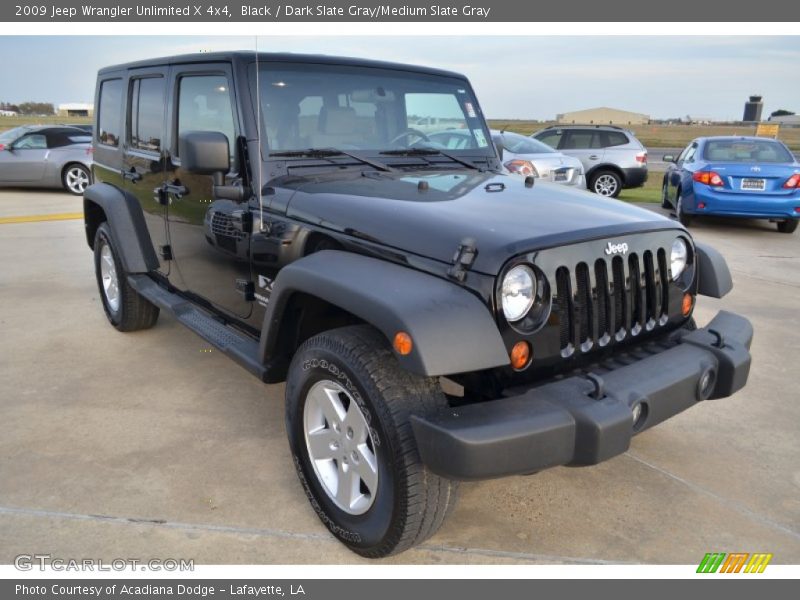 Black / Dark Slate Gray/Medium Slate Gray 2009 Jeep Wrangler Unlimited X 4x4