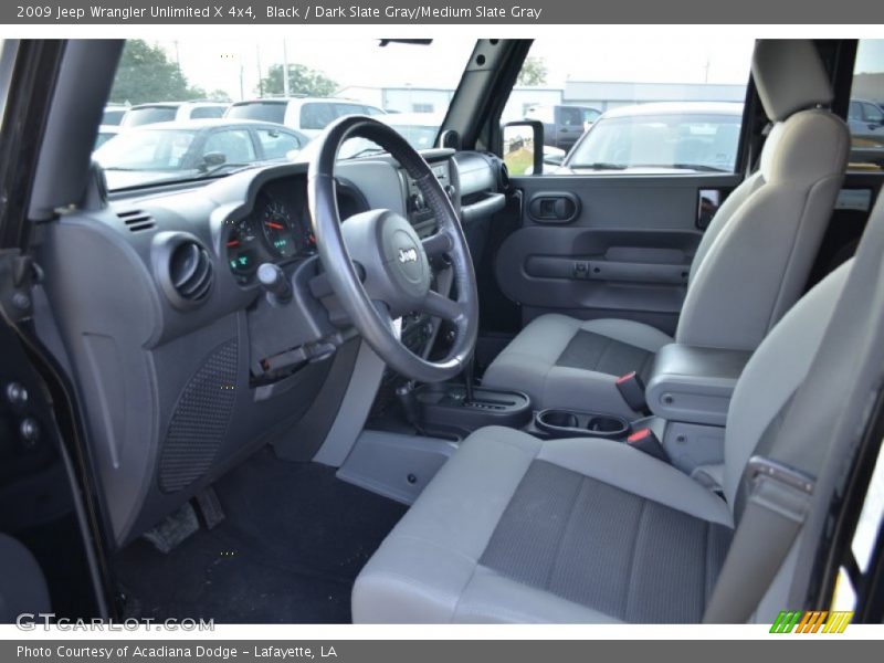 Black / Dark Slate Gray/Medium Slate Gray 2009 Jeep Wrangler Unlimited X 4x4