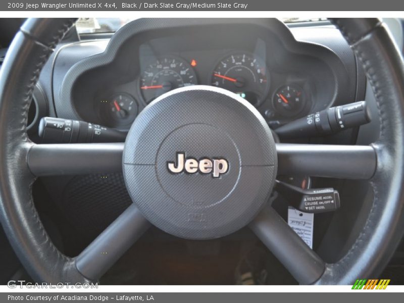 Black / Dark Slate Gray/Medium Slate Gray 2009 Jeep Wrangler Unlimited X 4x4