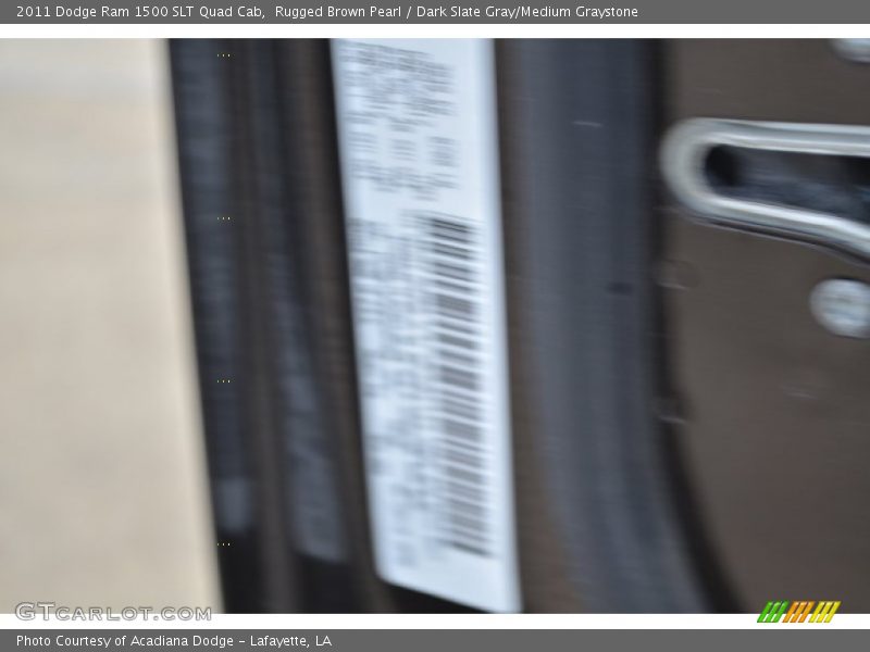 Rugged Brown Pearl / Dark Slate Gray/Medium Graystone 2011 Dodge Ram 1500 SLT Quad Cab