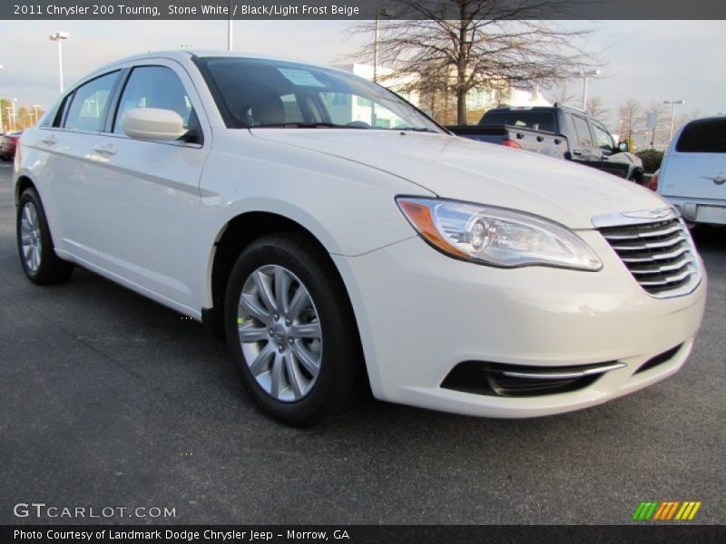 Stone White / Black/Light Frost Beige 2011 Chrysler 200 Touring