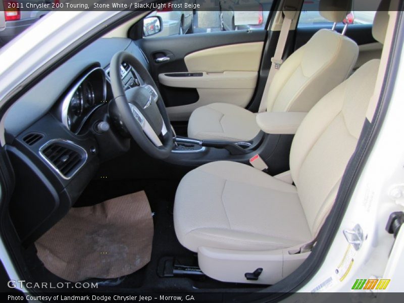 Stone White / Black/Light Frost Beige 2011 Chrysler 200 Touring