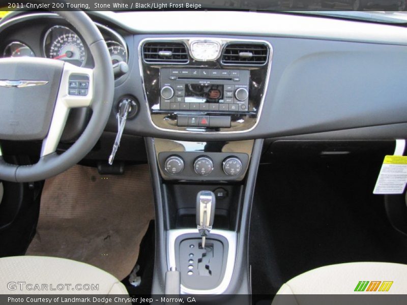 Stone White / Black/Light Frost Beige 2011 Chrysler 200 Touring