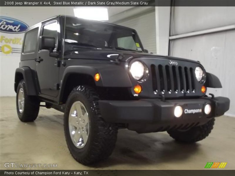 Steel Blue Metallic / Dark Slate Gray/Medium Slate Gray 2008 Jeep Wrangler X 4x4