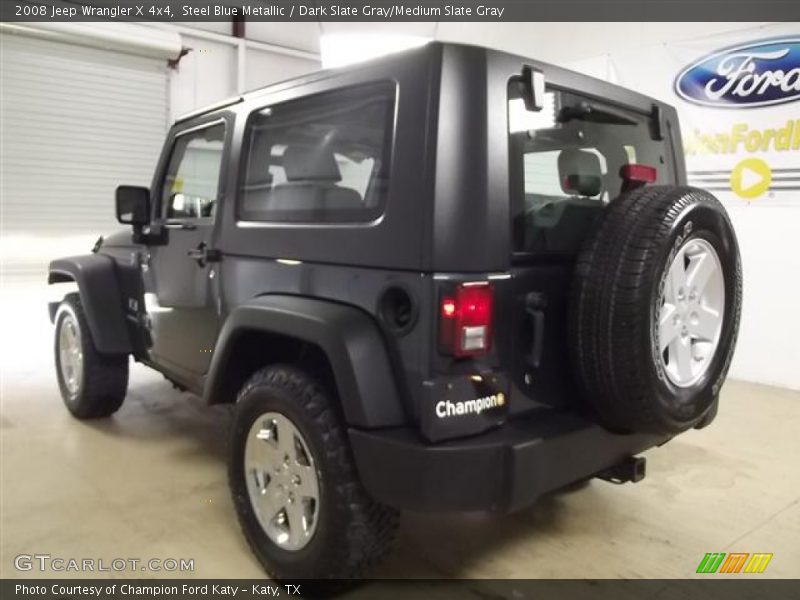 Steel Blue Metallic / Dark Slate Gray/Medium Slate Gray 2008 Jeep Wrangler X 4x4